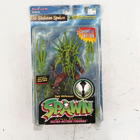 VTG Todd McFarlane Exo-Skeleton Spawn Action Figure 1996 Deluxe Edition ~ Green - Picture 2 of 12